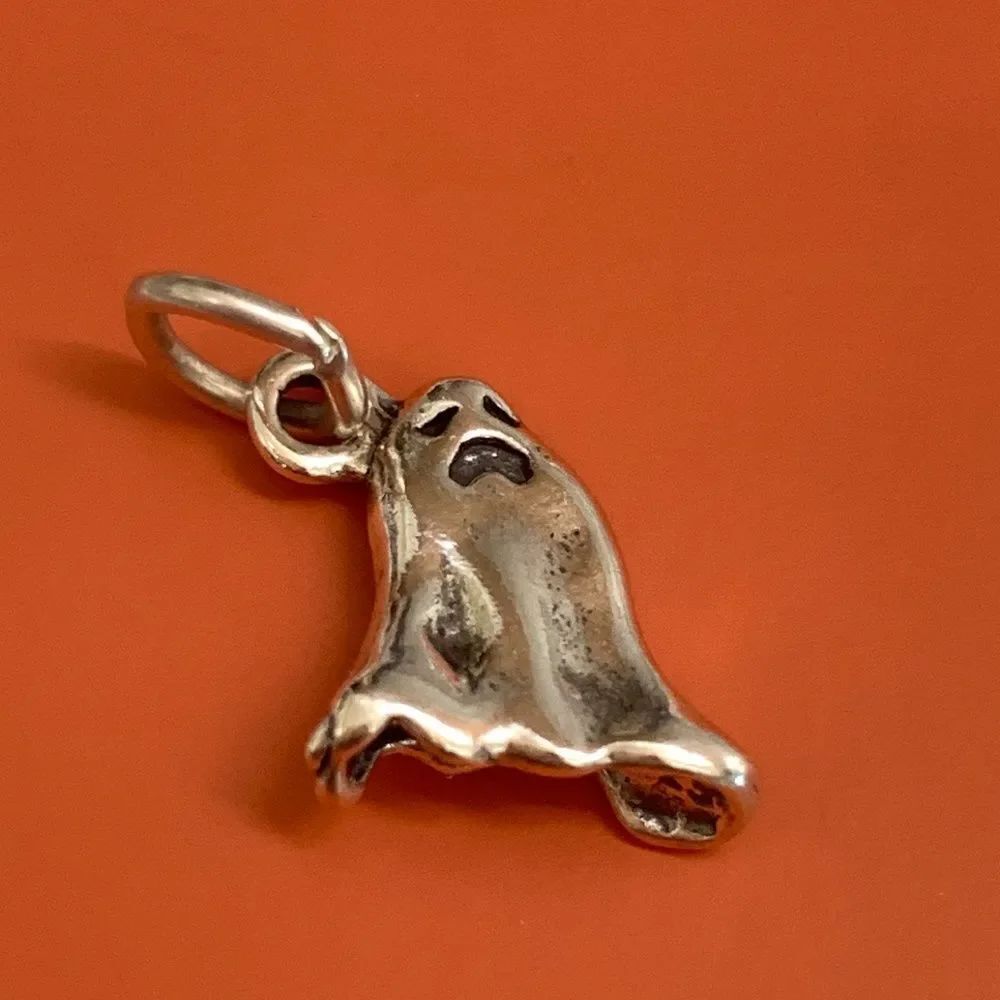 .925 Ghost Sterling Silver Jewelry Charm #halloween